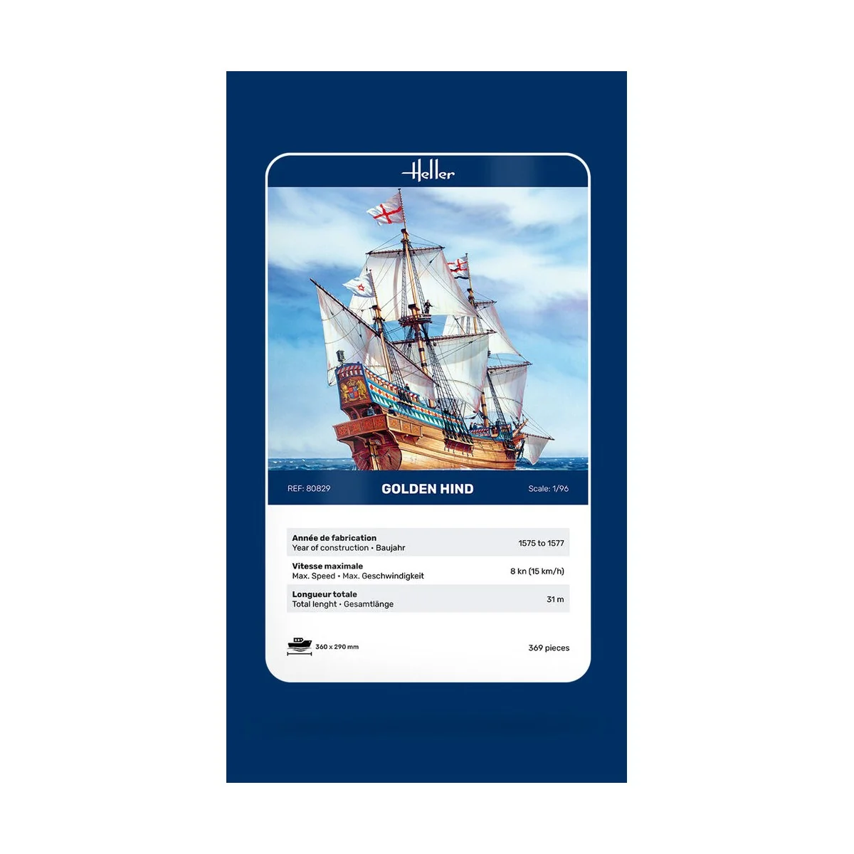 Golden Hind, 1/96 - Heller 80829