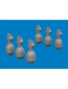 WWII USAAF oxygen cylinder A-4 PRINT, 1/72 - Eduard Accessories 672395