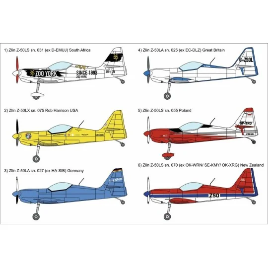 ZLIN Z-50 WORLDWIDE USERS, 1/72 - Brengun BRP72030