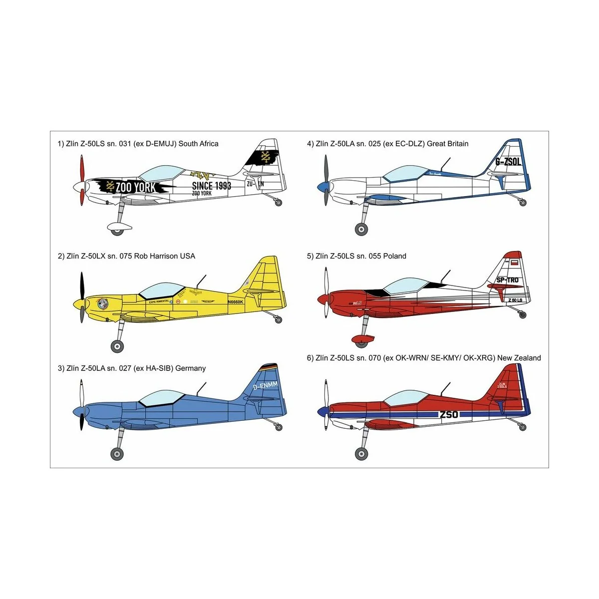 ZLIN Z-50 WORLDWIDE USERS - Brengun BRP72030