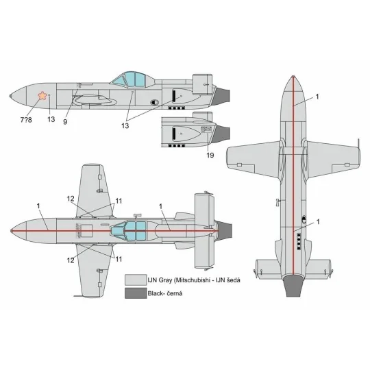 Yokosuka MXY-7 Ohka model 22, 1/72 - Brengun BRP72034 Yokosuka MXY-7 Ohka model 22, 1/72 - Brengun BRP72034