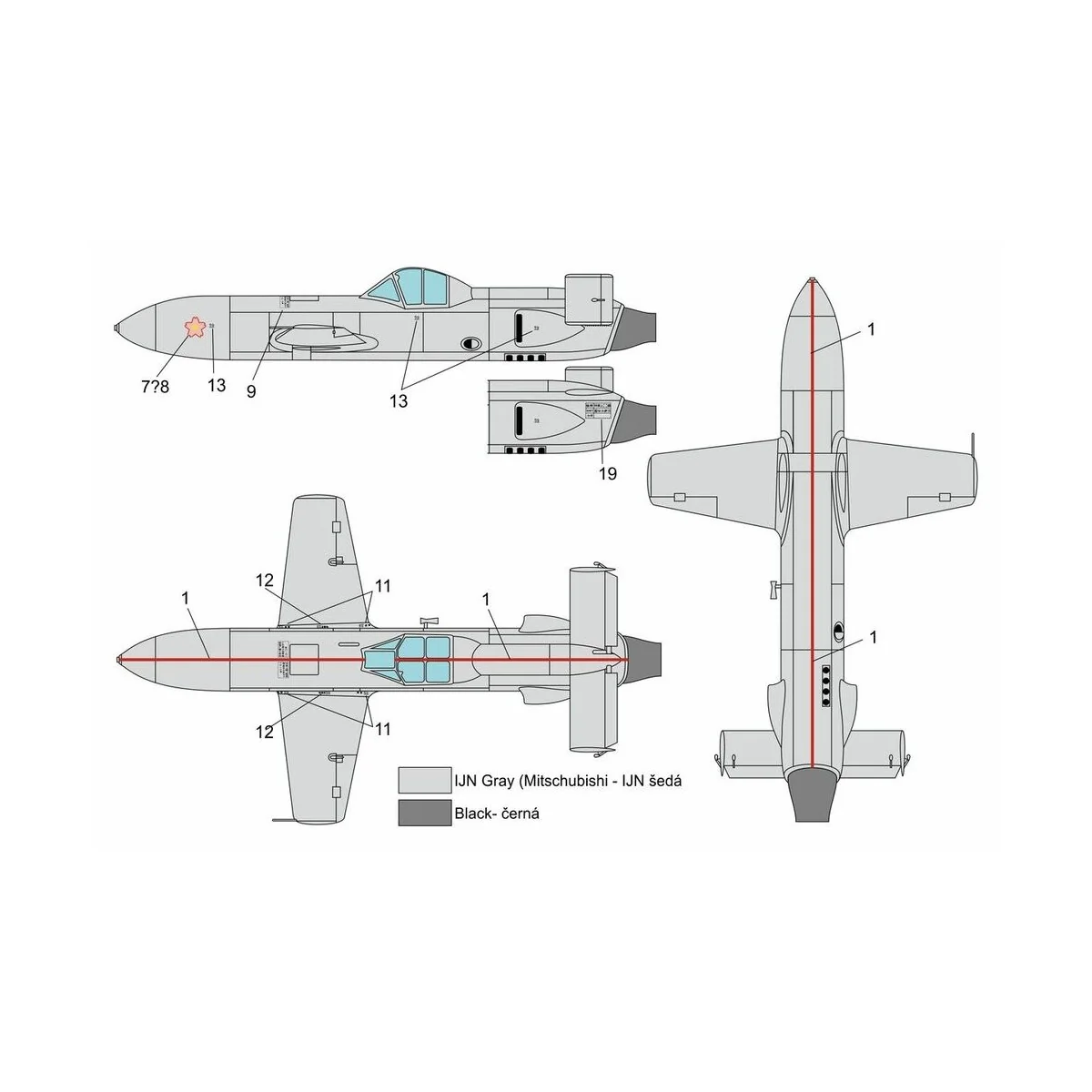 Yokosuka MXY-7 Ohka model 22, 1/72 - Brengun BRP72034 Yokosuka MXY-7 Ohka model 22, 1/72 - Brengun BRP72034