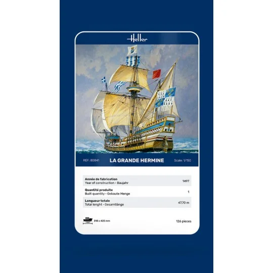 La Grande Hermine, 1/150 - Heller 80841