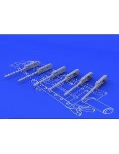 Browning M-2 guns (6 pcs.), 1/48 - Eduard Accessories 648075