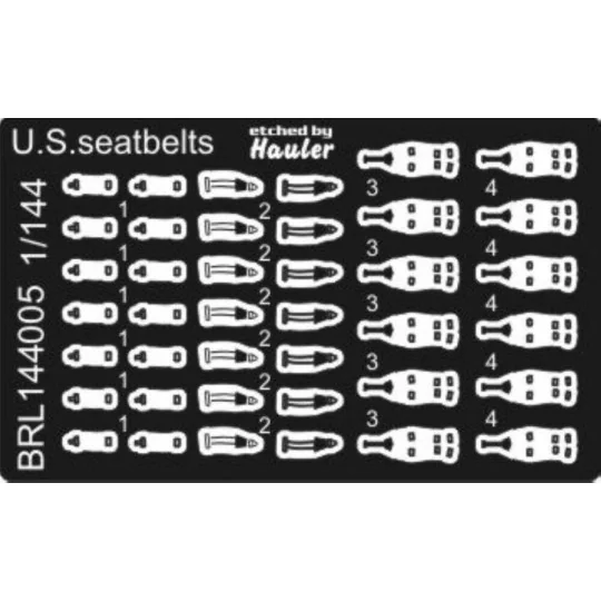U S seat belts, 1/144 - Brengun BRL144005