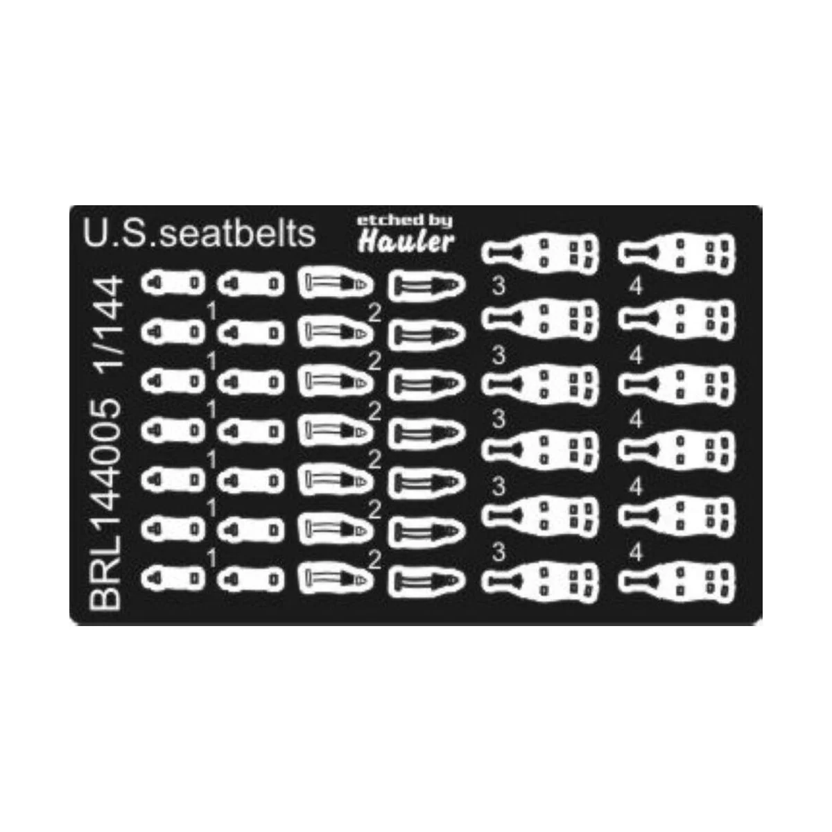 U S seat belts, 1/144 - Brengun BRL144005
