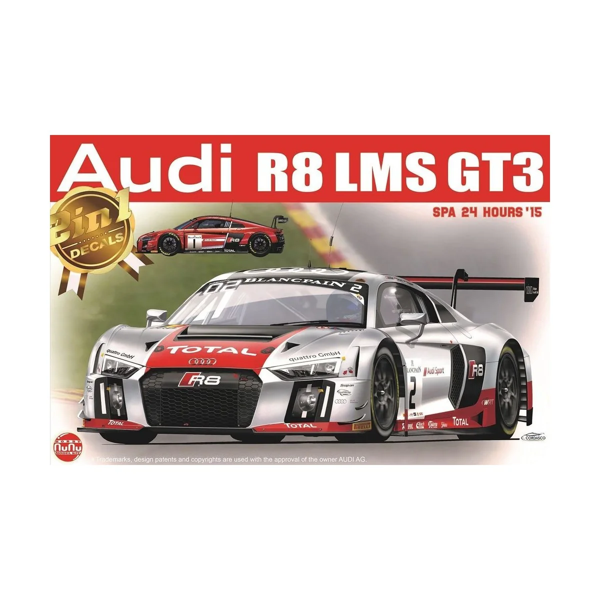 Audi R8 LMS GT3 SPA 24 Hours'15, 1/24 - NUNU-BEEMAX PN24004