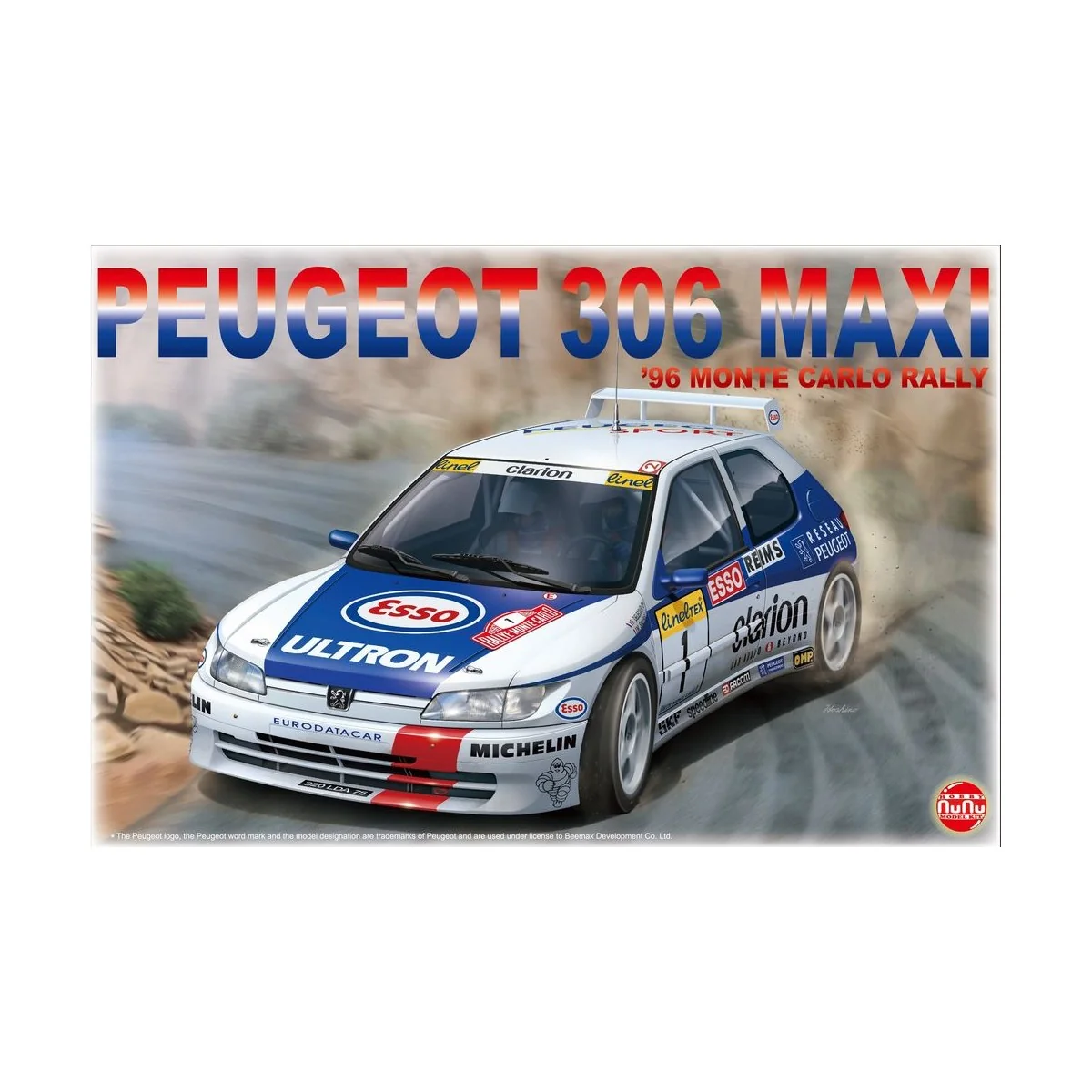 Peugeot 306 MAXI 96 Monte Carlo Rally, 1/24 - NUNU-BEEMAX PN24009