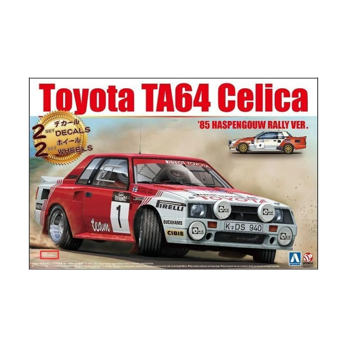 Toyota TA64 Celica '85 Haspengouw Rally Ver., 1/24 - NUNU-BEEMAX B2...