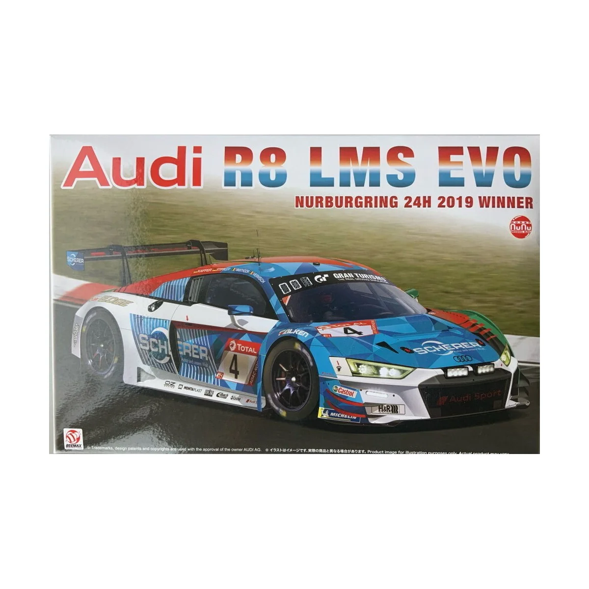 Audi R8 LMS EVO Nurburgr. 2019, 1/24 - NUNU-BEEMAX PN24026