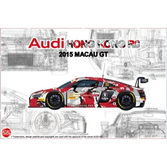 Audi Hong Kong R8 2015 MACAU GT, 1/24 - NUNU-BEEMAX PN24028
