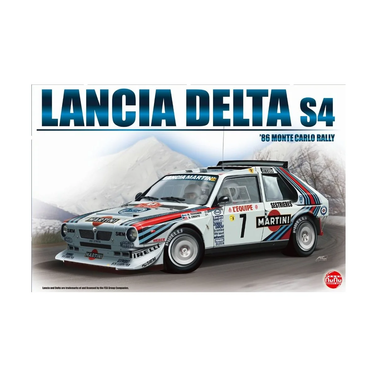 Lancia Delta S4 Martini '86 Monte Carlo, 1/24 - NUNU-BEEMAX PN24030 Lancia Delta S4 Martini '86 Monte Carlo, 1/24 - NUNU-BEEMAX PN24030
