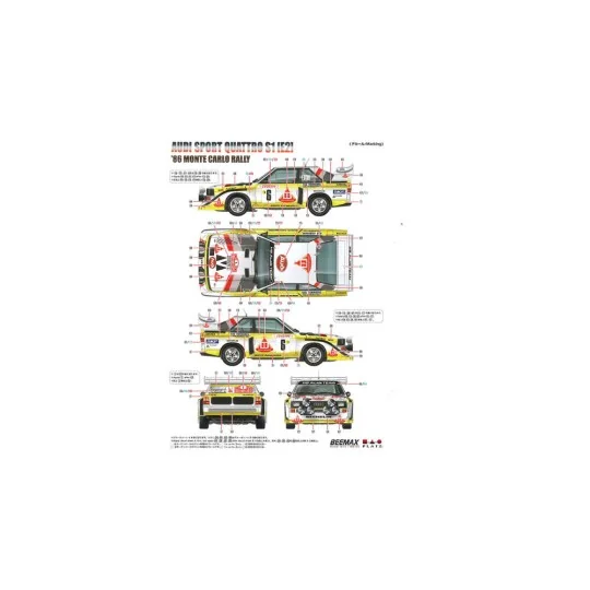 AUDI SPORT QUATTRO S1 (E2), 1/24 - NUNU-BEEMAX B24035 AUDI SPORT QUATTRO S1 (E2), 1/24 - NUNU-BEEMAX B24035