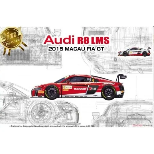 Audi R8 LMS Macau FIA GT 2015, 1/24 - NUNU-BEEMAX PN24024 Audi R8 LMS Macau FIA GT 2015, 1/24 - NUNU-BEEMAX PN24024