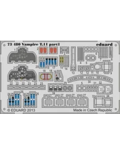 Vampire T.11 for Airfix, 1/72 - Eduard Accessories 73480