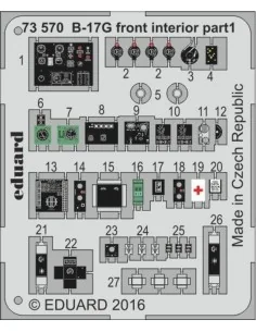 B-17G front interior for Airfix, 1/72 - Eduard Accessories 73570