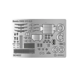 Honda Civic EF3 Gr.A 1989 Detail Up Parts, 1/24 - NUNU-BEEMAX EX24032