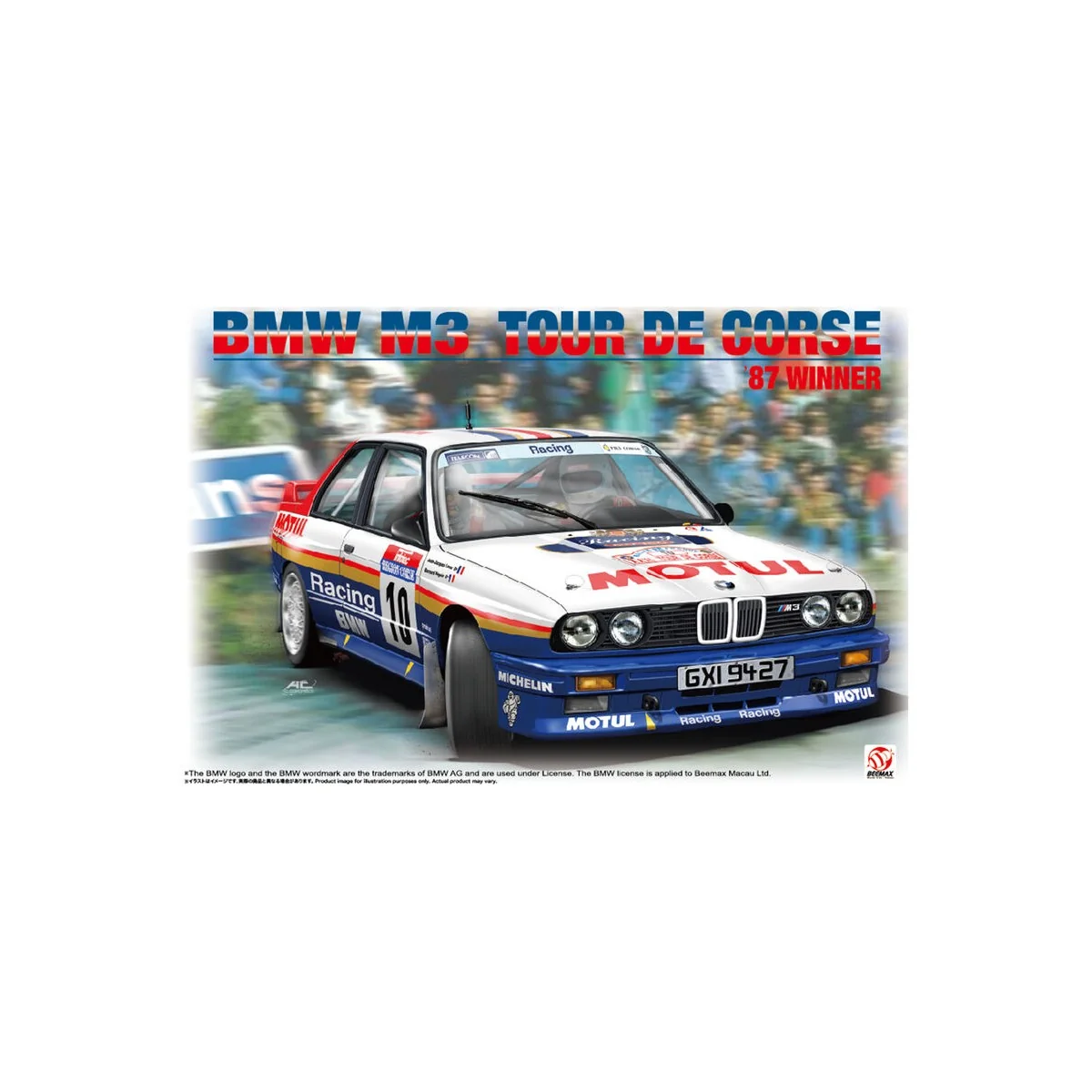 BMW M3 Tour de Corse 1987, 1/24 - NUNU-BEEMAX BX24029 BMW M3 Tour de Corse 1987, 1/24 - NUNU-BEEMAX BX24029