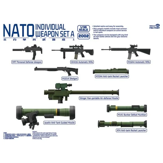 NATO Individual Weapon Set A(A kit incl.2 pcs of each weapon - Magi...