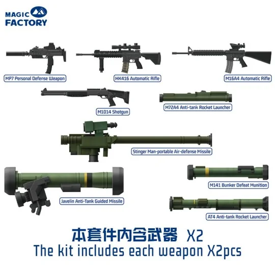 NATO Individual Weapon Set A(A kit incl.2 pcs of each weapon - Magi...