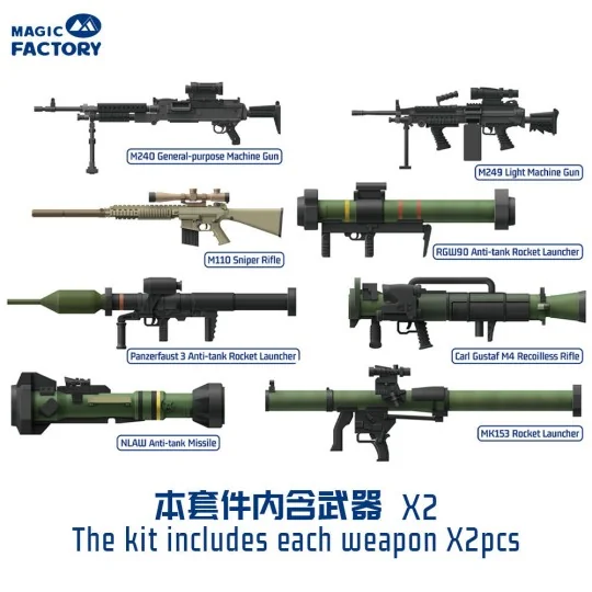 NATO Individual Weapon Set B(A kit incl.2pcs of each weapon - Magic...