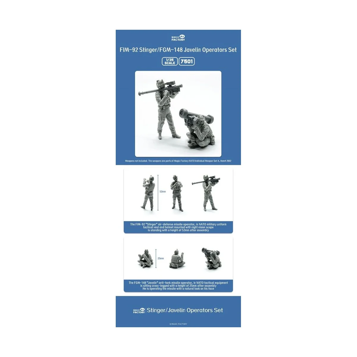 Stinger/Javelin Operators Set (Resin), 1/35 - Magic Factory 7501