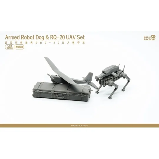 1/35 Armed Robot Dog & RQ-20 UAV Set, 1/35 - Magic Factory 7503 1/35 Armed Robot Dog & RQ-20 UAV Set, 1/35 - Magic Factory 7503