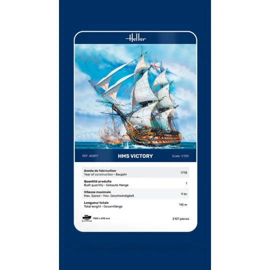 HMS Victory, 1/100 - Heller 80897 HMS Victory, 1/100 - Heller 80897