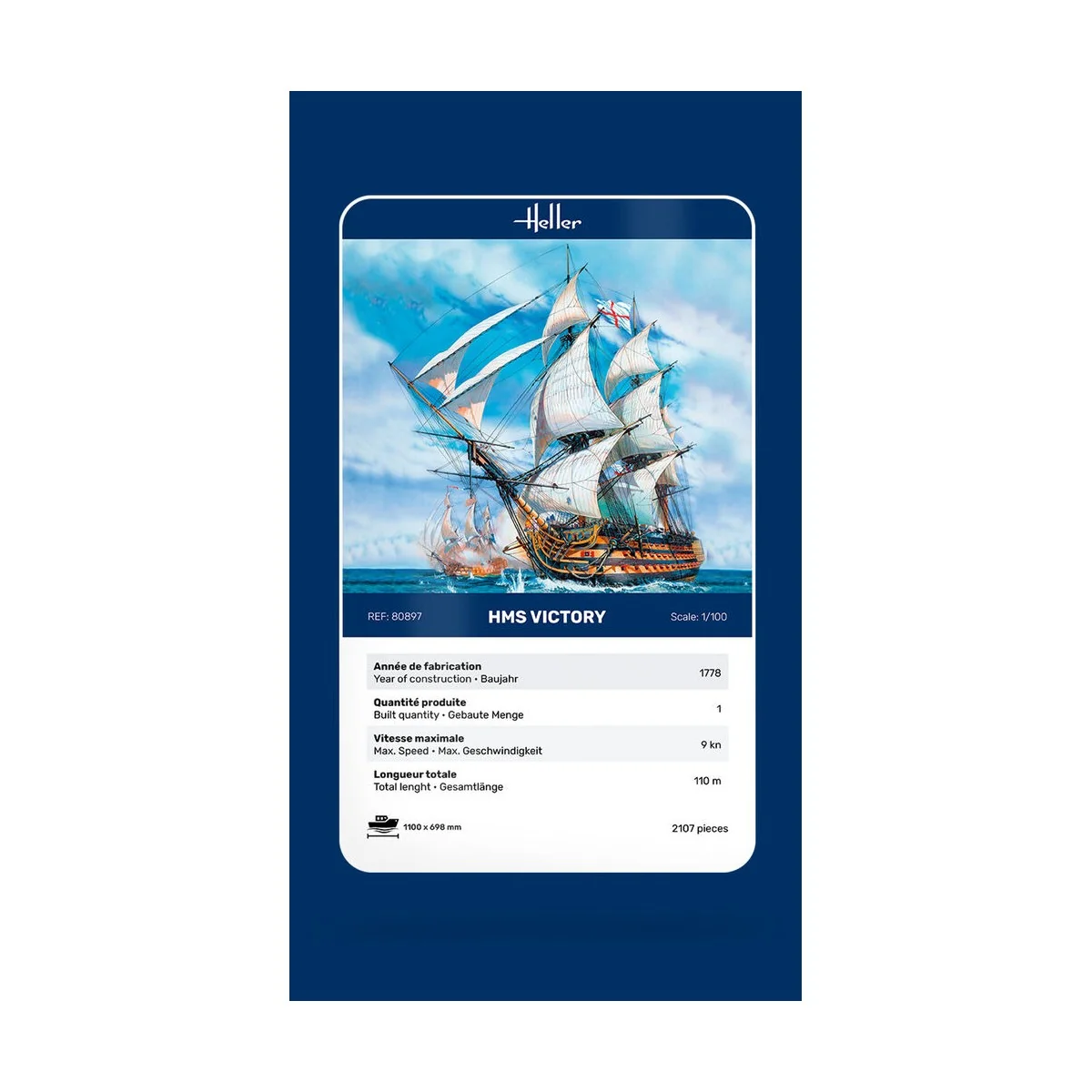 HMS Victory, 1/100 - Heller 80897 HMS Victory, 1/100 - Heller 80897