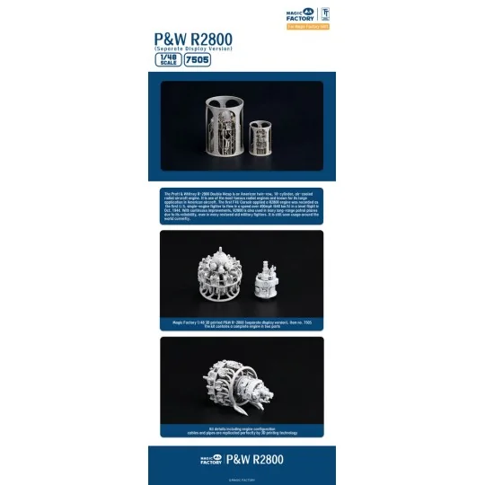 1/48 P&W R2800 Engine Separate Display Version Set 1, 1/48 - Magic ...