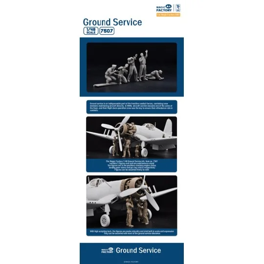 1/48 Ground Service Crew Set, 1/48 - Magic Factory 7507