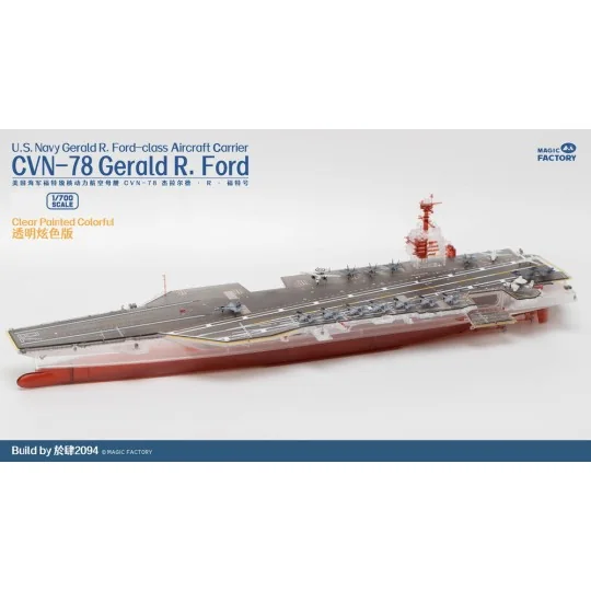 Clear Painted Colorful U.S. Navy Gerald R. Ford-class aircraft carr... Clear Painted Colorful U.S. Navy Gerald R. Ford-class aircraft carr...