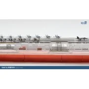 Clear Painted Colorful U.S. Navy Gerald R. Ford-class aircraft carr... Clear Painted Colorful U.S. Navy Gerald R. Ford-class aircraft carr...