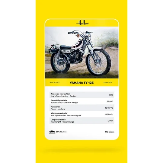 Yamaha TY 125, 1/8 - Heller 80902