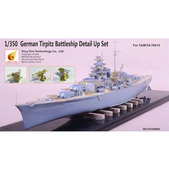 German Tripitz Battelship Deteil Up Set (for 78015 TA), 1/350 - Ver...