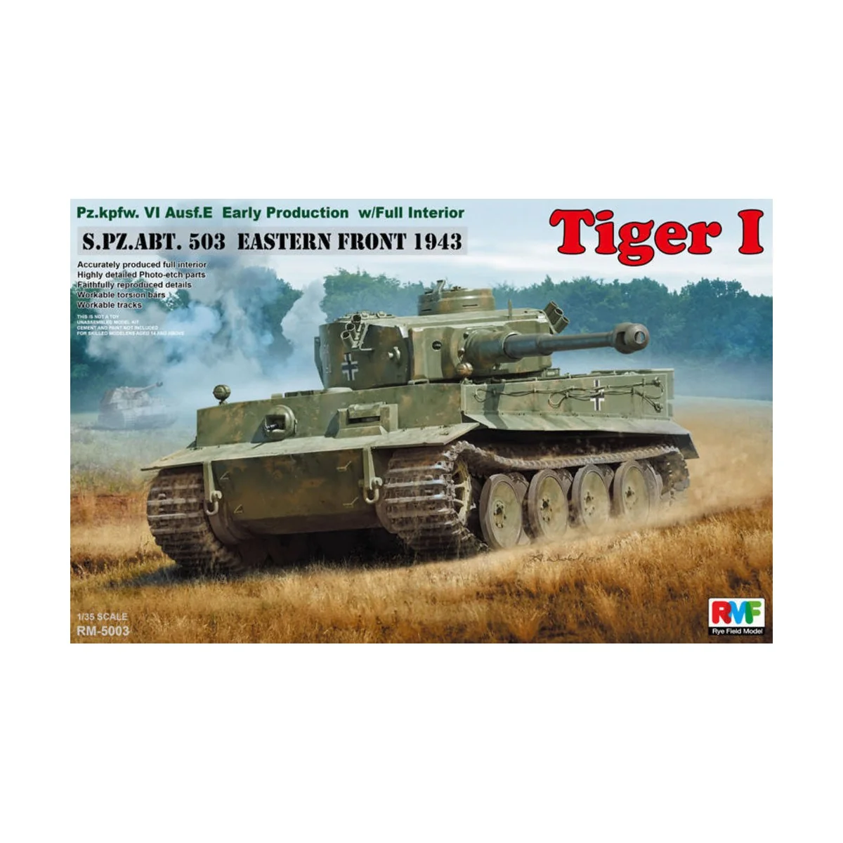 Tiger I Early Production w/Full Interior - Rye Field Model 5003
