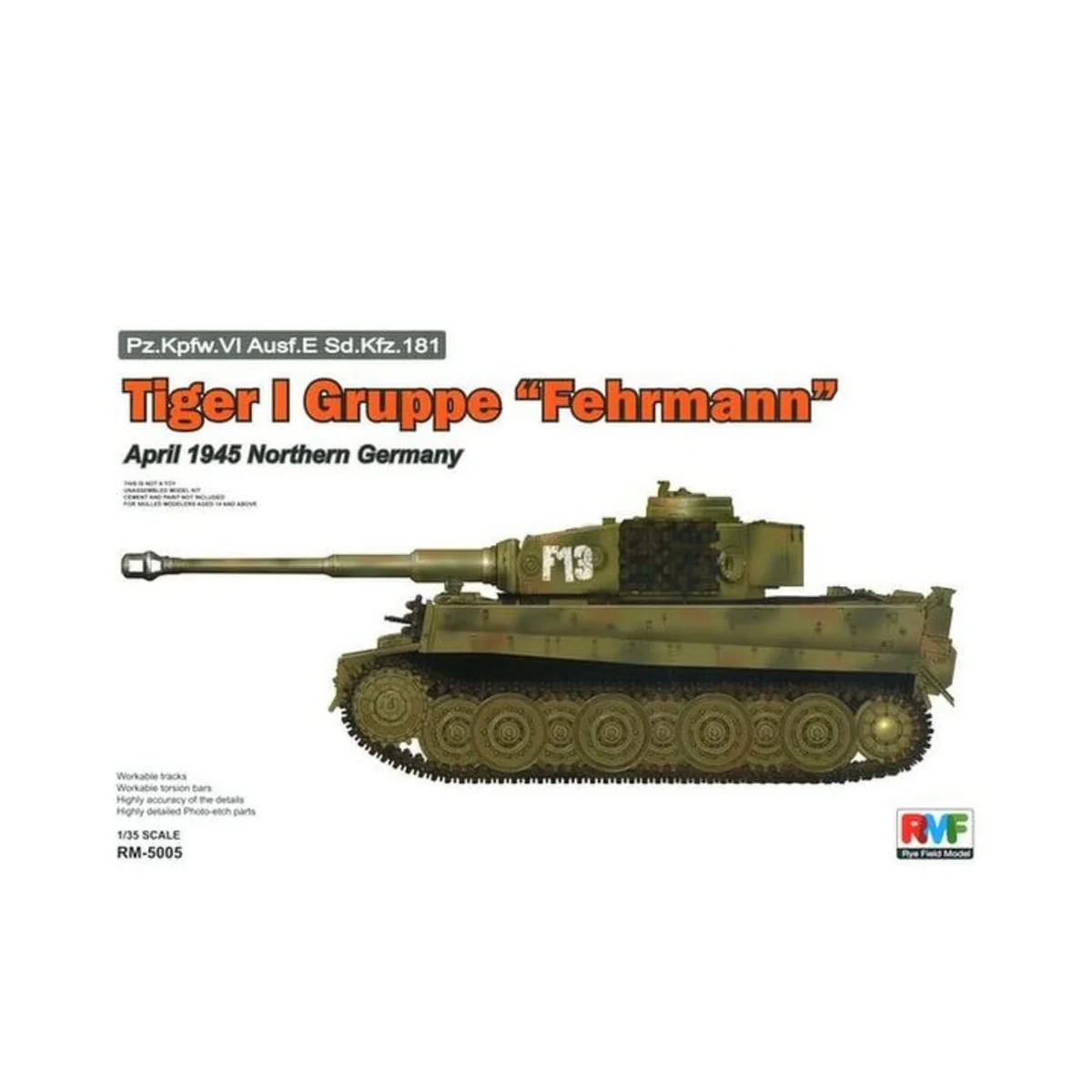 Tiger I Gruppe "Fehrmann" April 1945 - Rye Field Model 5005