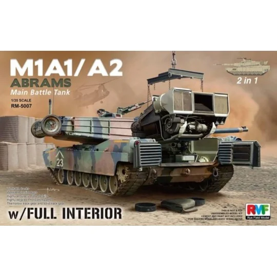 M1A1/ A2 Abrams w/Full Interior 2 in 1 - Rye Field Model 5007