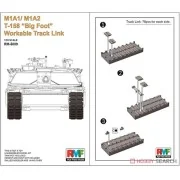 M1A1/ M1A2 T-158"Big Foot"Workable Track Link - Rye Field Model 5009