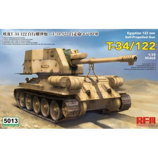 T-34/122 Egyptian, 1/35 - Rye Field Model 5013 T-34/122 Egyptian, 1/35 - Rye Field Model 5013