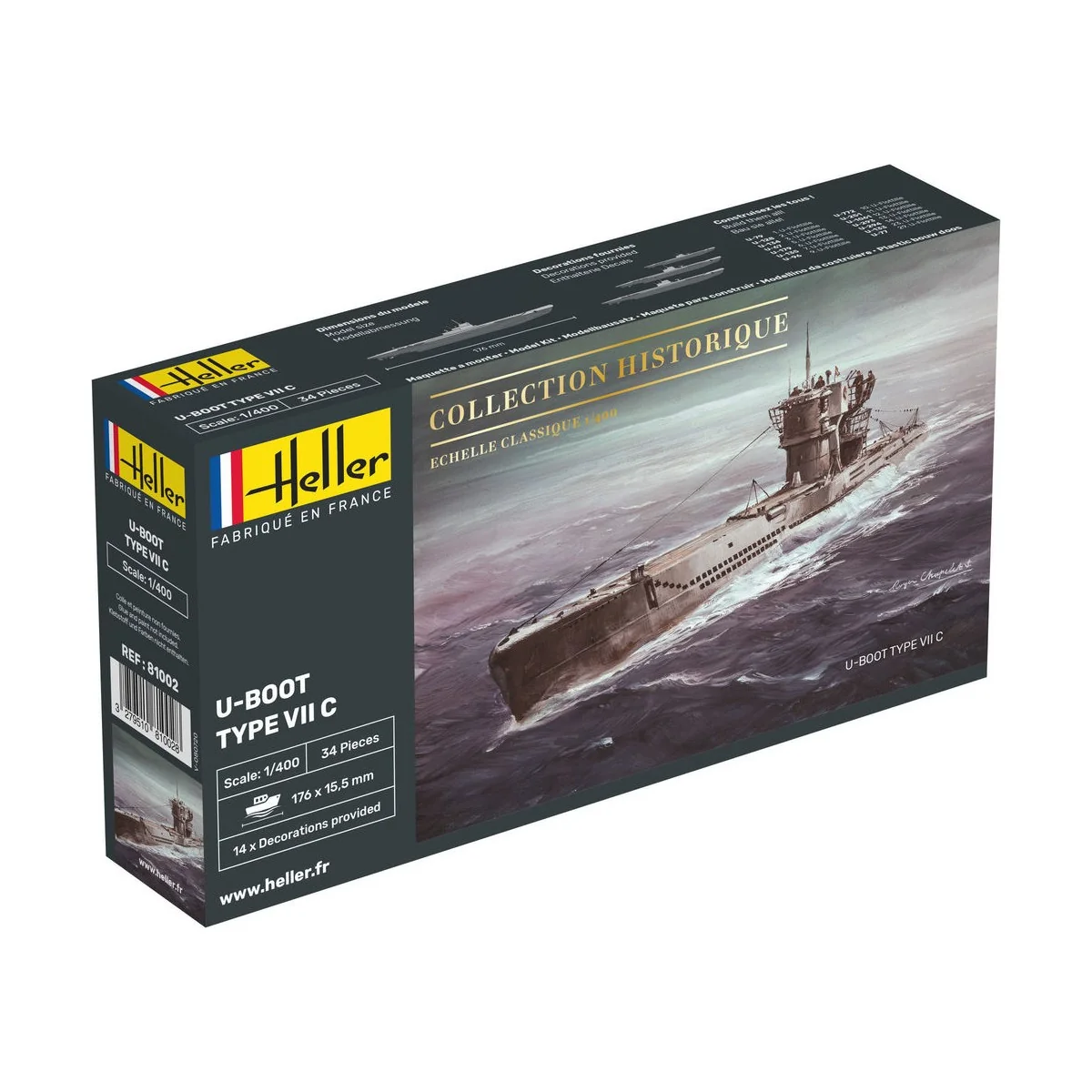 U-Boot Type VII C, 1/400 - Heller 81002