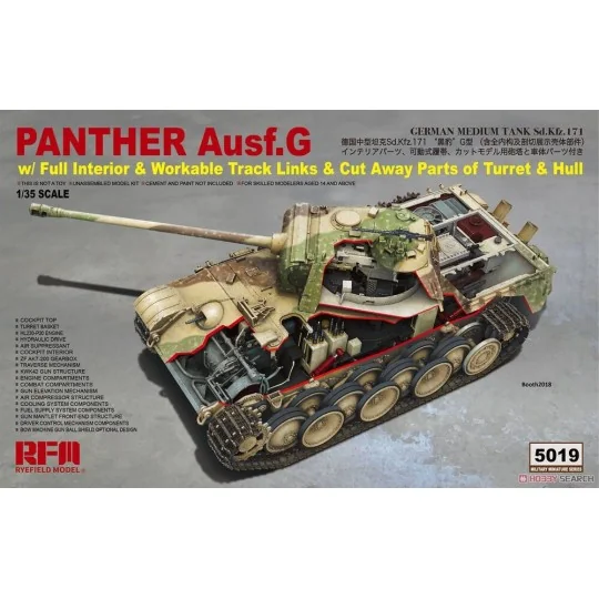 Panther Ausf.G with full interior & cut away parts - Rye Field Mode...