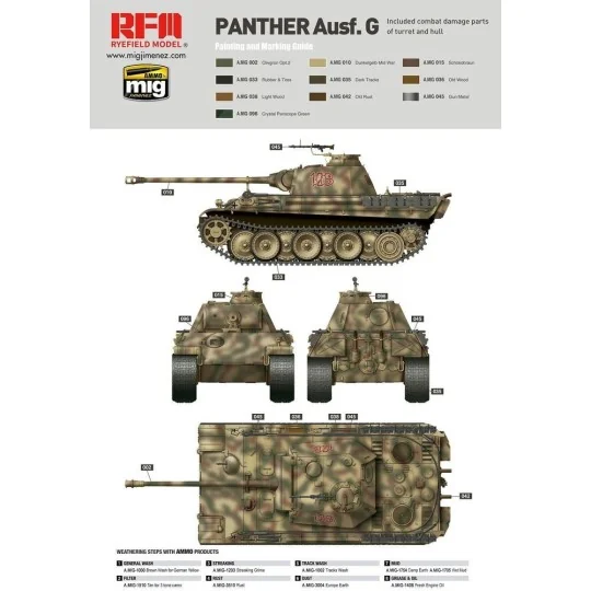Panther Ausf.G with full interior & cut away parts, 1/35 - Rye Fiel...