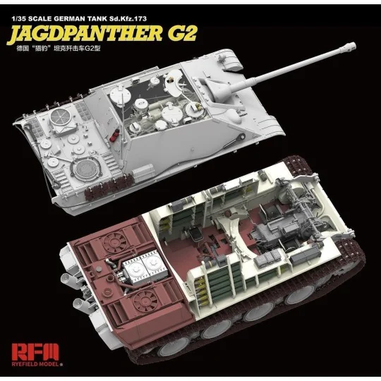 Jagdpanther G2 with full interior&workab track links, 1/35 - Rye Fi... Jagdpanther G2 with full interior&workab track links, 1/35 - Rye Fi...