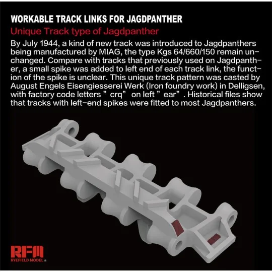 Workable Track Links for Jagdpanther - Rye Field Model 5024