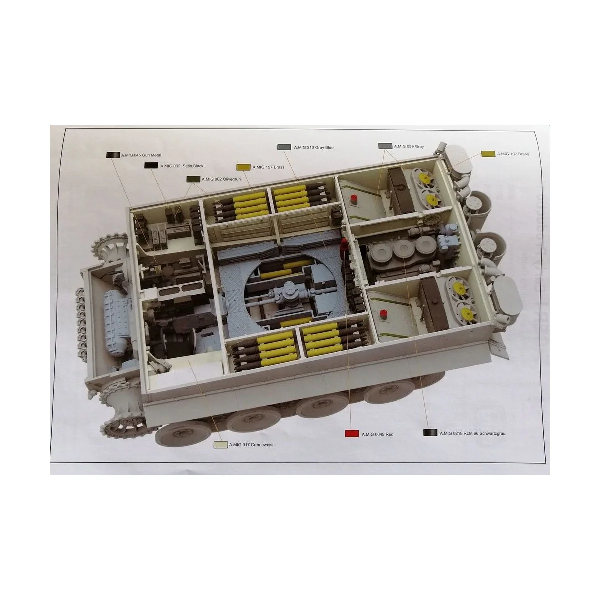 TIGER EARLY PRODUCTION W/FULL INTERIOR, 1/35 - Rye Field Model 5025