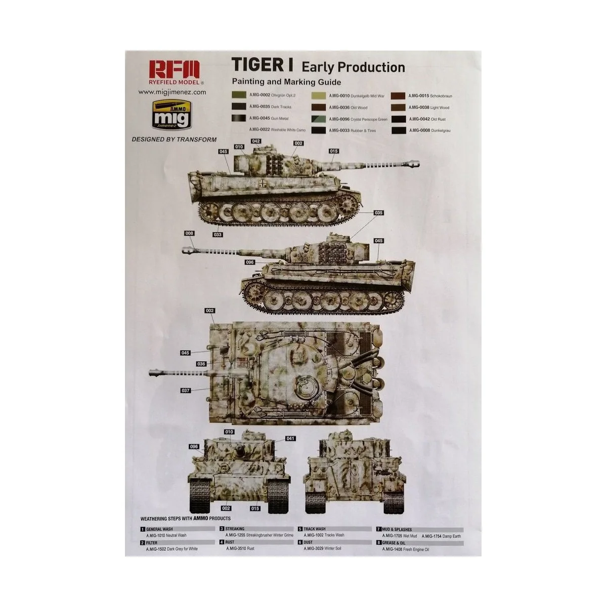 TIGER EARLY PRODUCTION W/FULL INTERIOR, 1/35 - Rye Field Model 5025