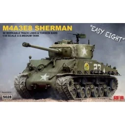 SHERMAN M4A3E8 W/Workable Track links, 1/35 - Rye Field Model 5028