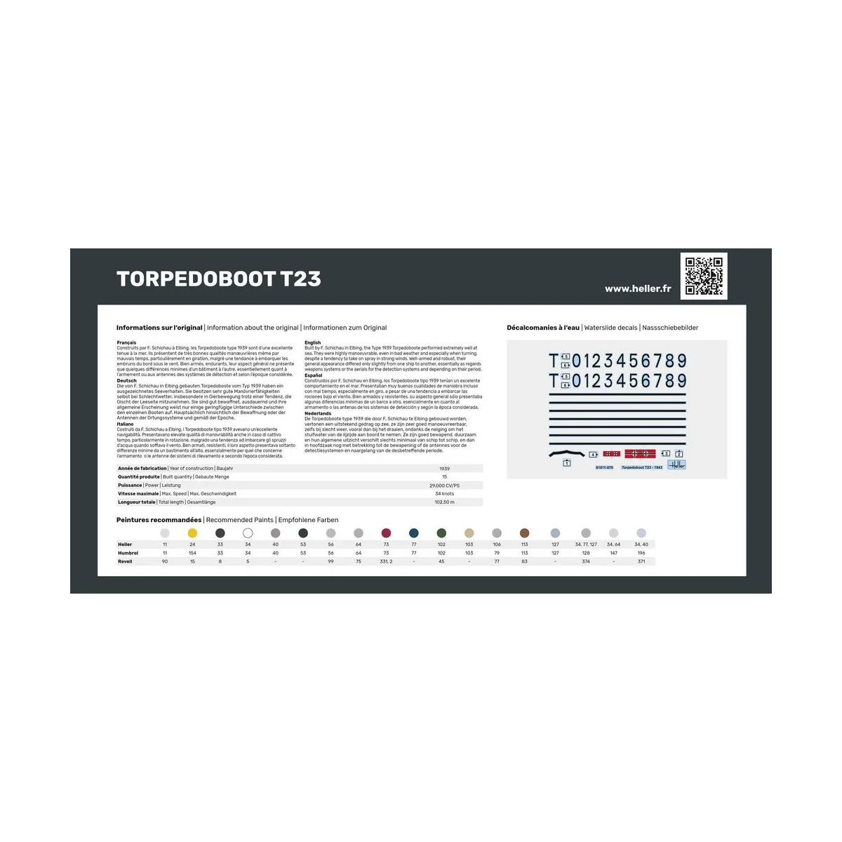 Torpedoboot T23 - Heller 81011