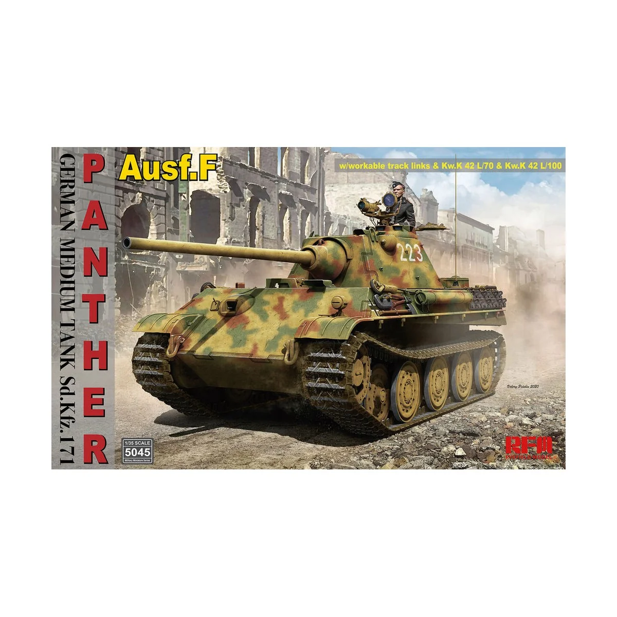 Panther Ausf.F w/workable track links - Rye Field Model 5045